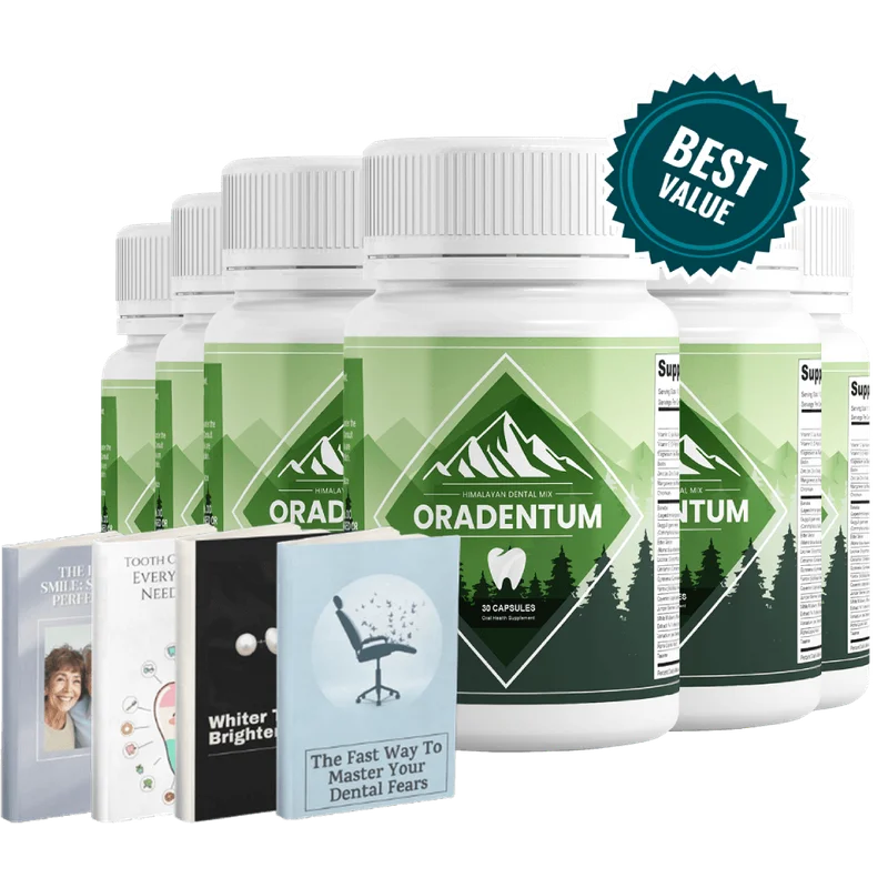 Oradentum Dental Support — 6 Bottle / 180 Day Pack